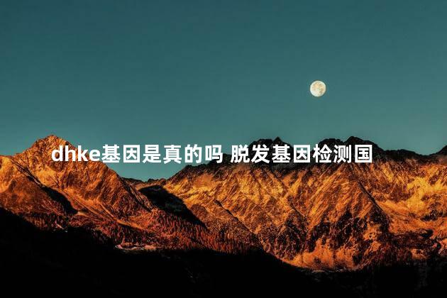 dhke基因是真的吗 脱发基因检测国内有吗